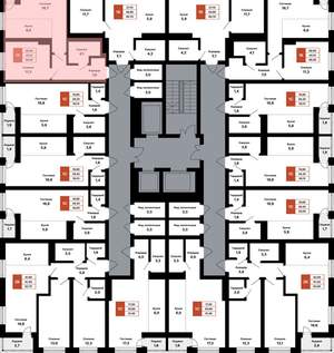 1-к квартира, вторичка, 46м2, 2/25 этаж