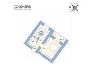 1-к квартира, вторичка, 33м2, 16/20 этаж