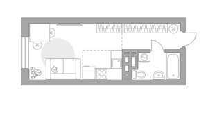 Студия квартира, вторичка, 27м2, 17/23 этаж