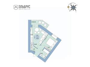 1-к квартира, вторичка, 34м2, 19/20 этаж