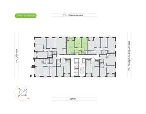 2-к квартира, вторичка, 65м2, 2/25 этаж
