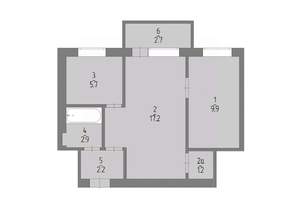 2-к квартира, вторичка, 39м2, 4/5 этаж