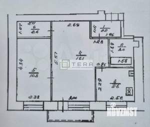 2-к квартира, вторичка, 45м2, 5/5 этаж
