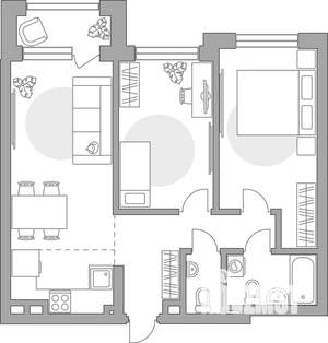 3-к квартира, строящийся дом, 65м2, 2/23 этаж
