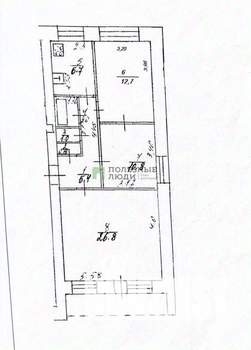 3-к квартира, вторичка, 66м2, 5/9 этаж