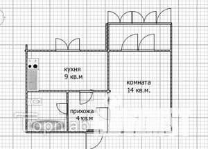 1-к квартира, вторичка, 32м2, 2/12 этаж