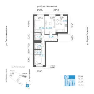 3-к квартира, вторичка, 75м2, 9/17 этаж
