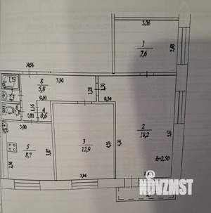 3-к квартира, вторичка, 57м2, 5/9 этаж