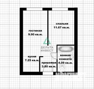2-к квартира, строящийся дом, 37м2, 2/20 этаж