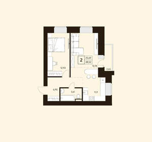 2-к квартира, вторичка, 49м2, 5/10 этаж