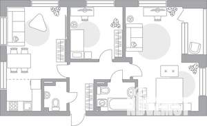 3-к квартира, строящийся дом, 80м2, 2/23 этаж