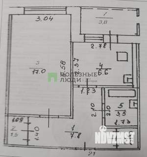 1-к квартира, вторичка, 38м2, 3/9 этаж