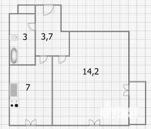 1-к квартира, вторичка, 30м2, 4/9 этаж