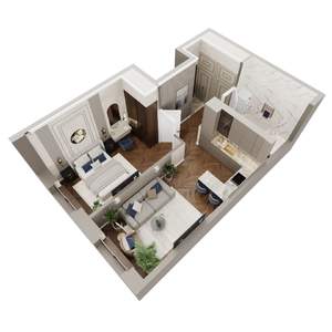 1-к квартира, вторичка, 47м2, 3/5 этаж