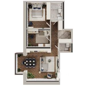 2-к квартира, вторичка, 78м2, 12/23 этаж