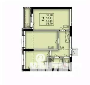 2-к квартира, вторичка, 53м2, 5/21 этаж