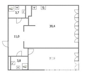 2-к квартира, сданный дом, 76м2, 9/25 этаж