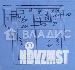 2-к квартира, вторичка, 42м2, 5/11 этаж