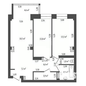 3-к квартира, вторичка, 77м2, 7/10 этаж