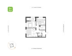 3-к квартира, вторичка, 59м2, 16/24 этаж
