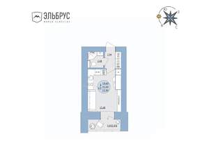 Студия квартира, вторичка, 23м2, 8/20 этаж
