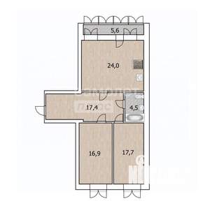 3-к квартира, вторичка, 81м2, 2/12 этаж