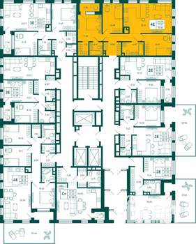 3-к квартира, строящийся дом, 79м2, 2/29 этаж