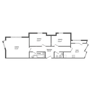 3-к квартира, вторичка, 80м2, 9/25 этаж