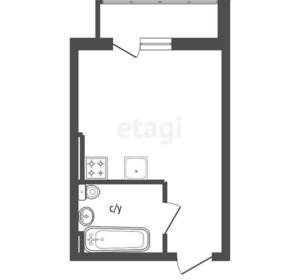 Студия квартира, вторичка, 20м2, 17/25 этаж