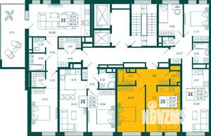 1-к квартира, строящийся дом, 47м2, 15/16 этаж