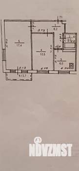 2-к квартира, вторичка, 44м2, 3/5 этаж