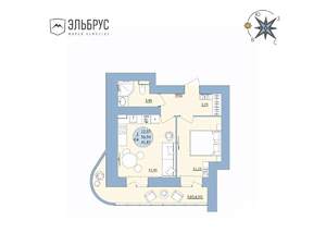2-к квартира, вторичка, 42м2, 17/20 этаж