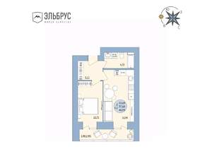 2-к квартира, вторичка, 41м2, 5/20 этаж