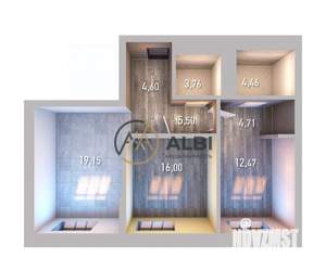 3-к квартира, вторичка, 71м2, 13/25 этаж