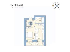 2-к квартира, вторичка, 39м2, 11/20 этаж