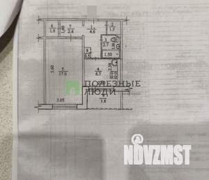 1-к квартира, вторичка, 39м2, 1/9 этаж