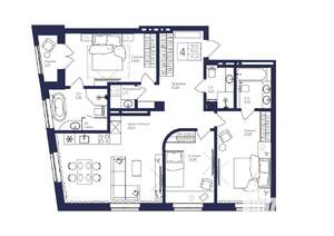 4-к квартира, строящийся дом, 97м2, 5/9 этаж