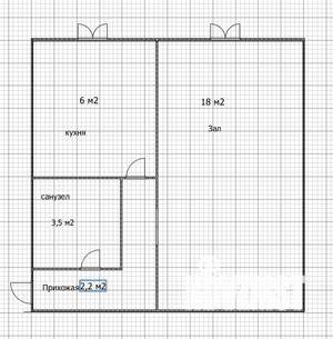 1-к квартира, вторичка, 30м2, 1/5 этаж