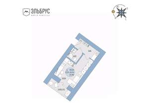 Студия квартира, вторичка, 25м2, 16/20 этаж