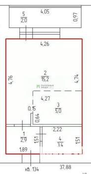 Студия квартира, вторичка, 27м2, 11/16 этаж