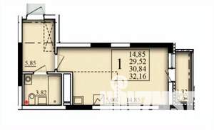 Студия квартира, вторичка, 31м2, 18/21 этаж