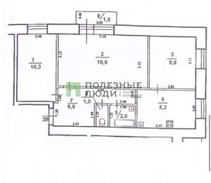 3-к квартира, вторичка, 54м2, 4/9 этаж