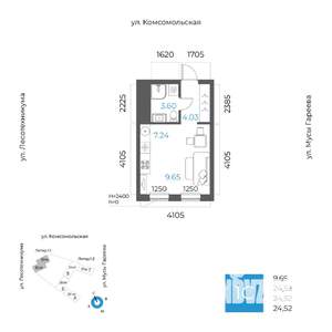 1-к квартира, вторичка, 25м2, 29/32 этаж