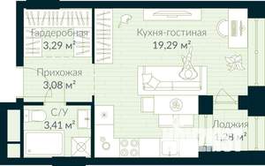 Студия квартира, строящийся дом, 30м2, 9/10 этаж