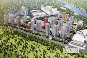2-к квартира, строящийся дом, 54м2, 24/25 этаж