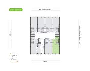 1-к квартира, вторичка, 74м2, 2/5 этаж