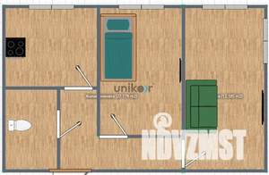 2-к квартира, вторичка, 43м2, 1/5 этаж