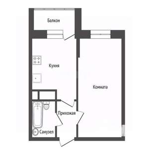 1-к квартира, вторичка, 34м2, 15/15 этаж
