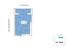 Студия квартира, вторичка, 27м2, 11/25 этаж