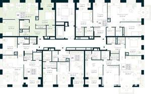 2-к квартира, строящийся дом, 69м2, 8/10 этаж